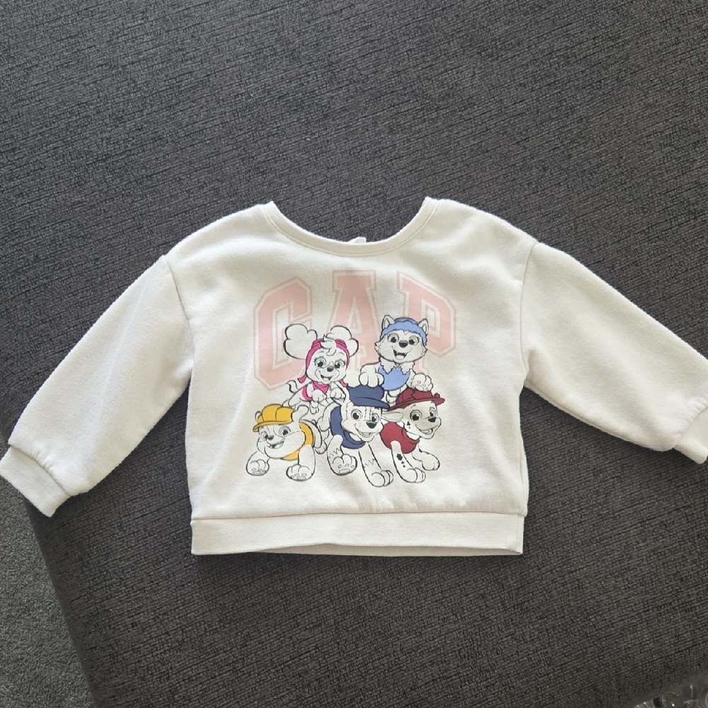 GAP White Cartoon Print Sweatshirt